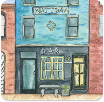 Suttons storefront watercolor illustration