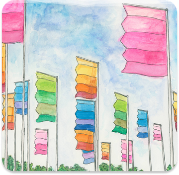 Watercolor and ink illustration